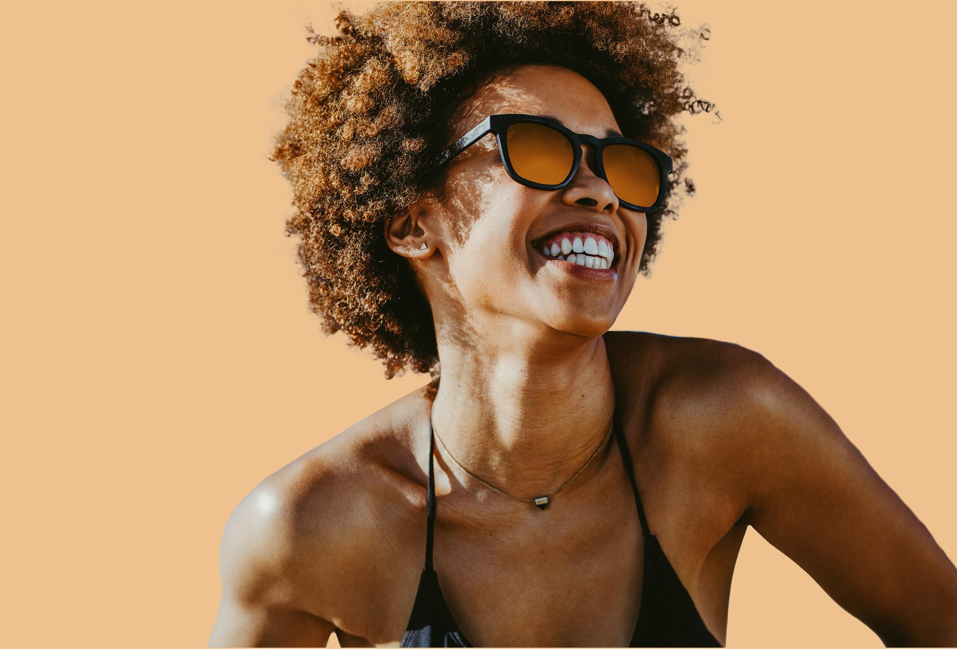 Woman wearing sunglasses