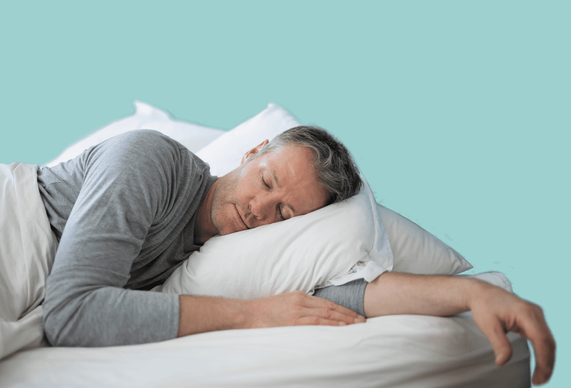 Man sleeping to recharge and help his well-being